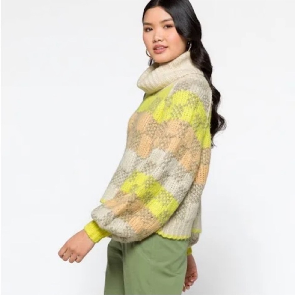 Free People Multicolor Cowl Neck Sweater